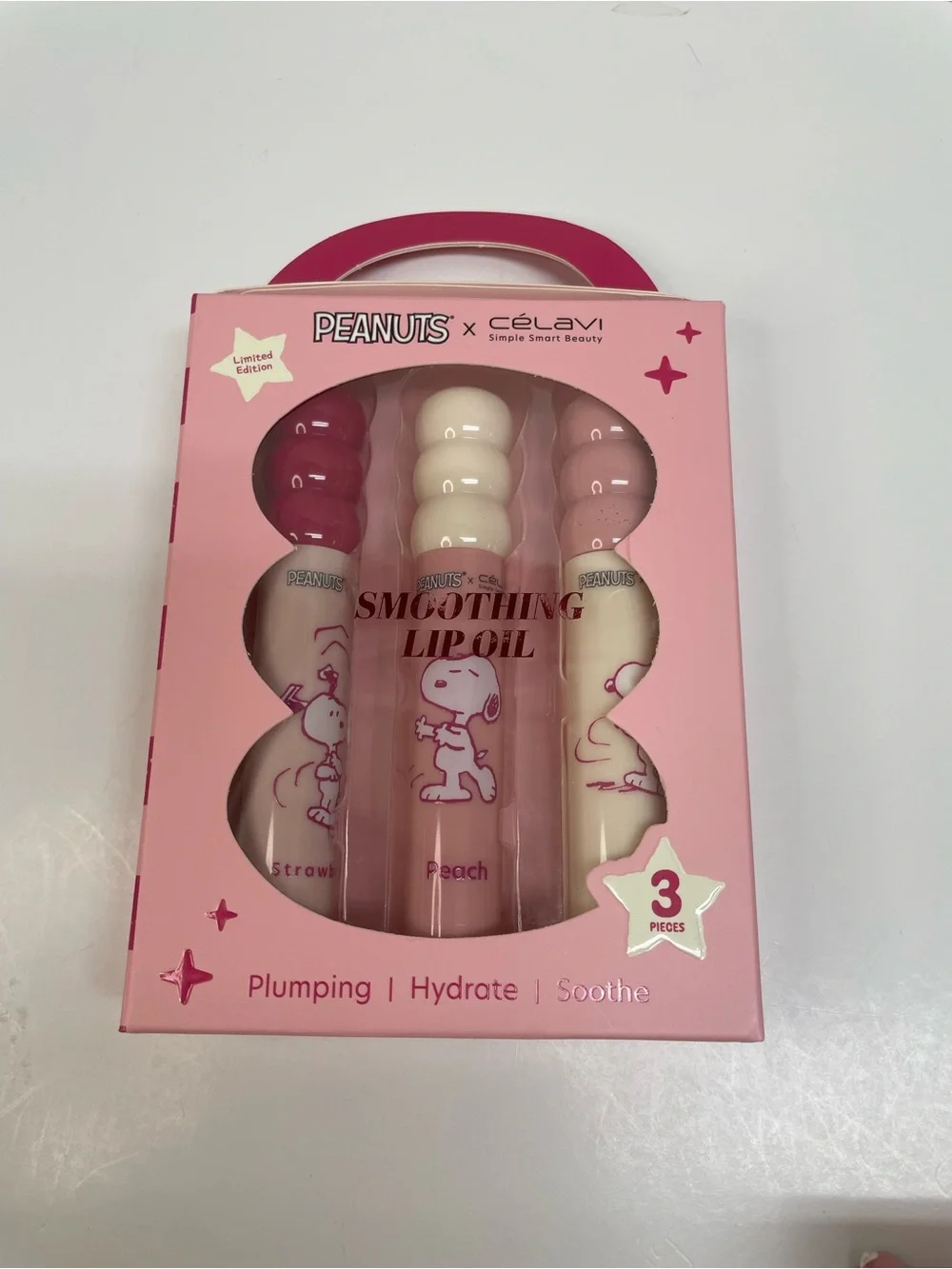 Celavi Pink Lip Oil & Blender Set - Pink Hydrating Lip Care Bundle